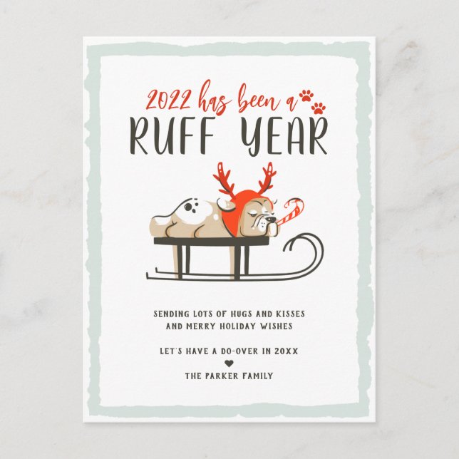 Postal Ruff Year | Festividad divertida de los Navidades  (Anverso)