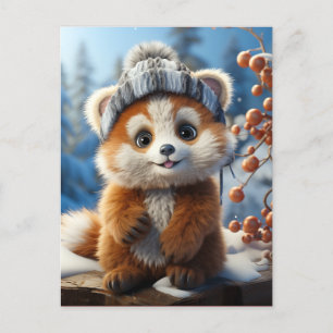 Postal Rufus - Un adorable panda rojo