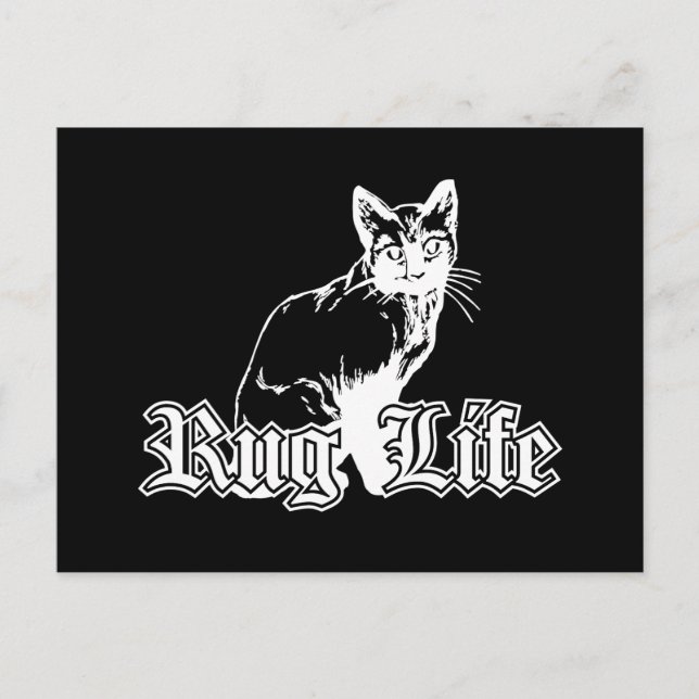 Postal Rug Life - Gato Gángster (Anverso)