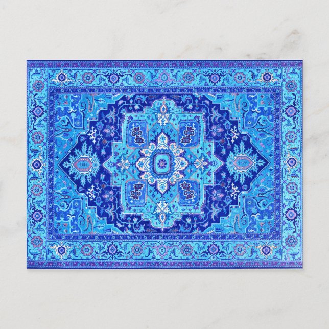 Postal RUG PERSA - Azul (Anverso)