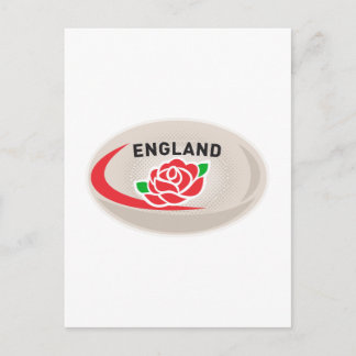 Postal Rugby Ball Inglaterra Rosa de inglés
