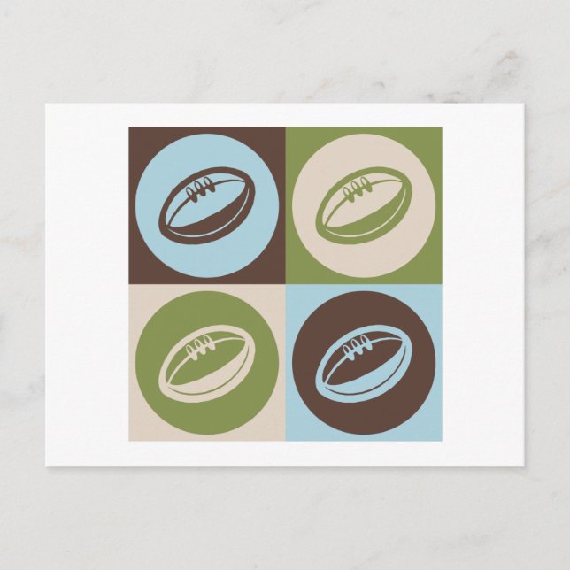 Postal Rugby de arte pop (Anverso)