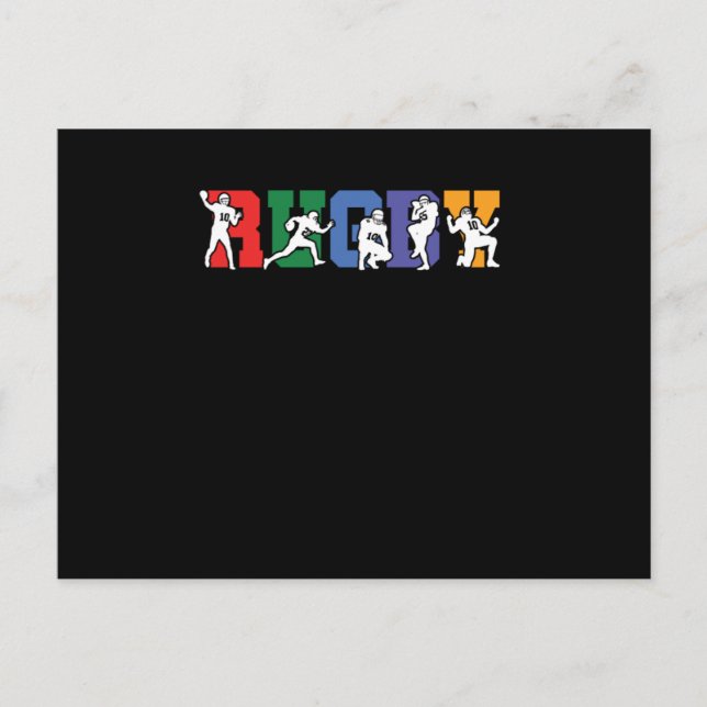 Postal Rugby Football Rugby Team Rugby Player Gift (Anverso)