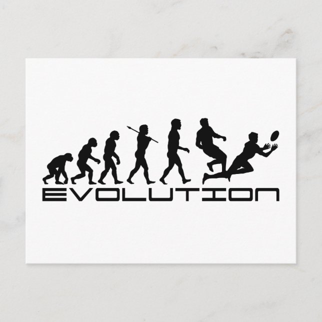 Postal Rugby Football Sport Evolution Art (Anverso)