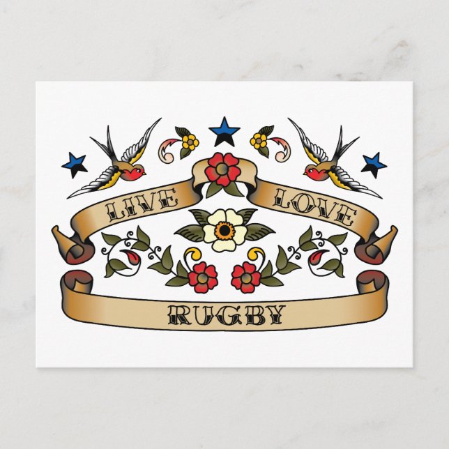 Postal Rugby Live Love (Anverso)