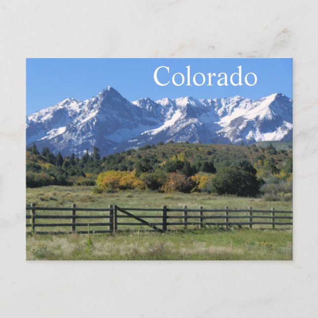 Postal Rugged Snowy Autumn Colorado Postcard (Anverso)