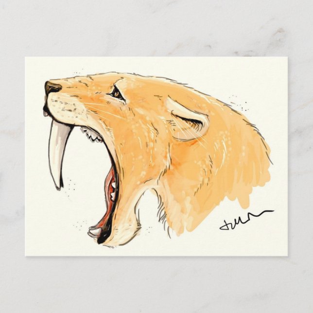 Postal Rugido de Smilodon (Anverso)