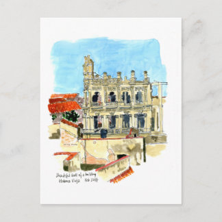 Postal Ruina de Palacio Viena Hotel, La Habana, Cuba