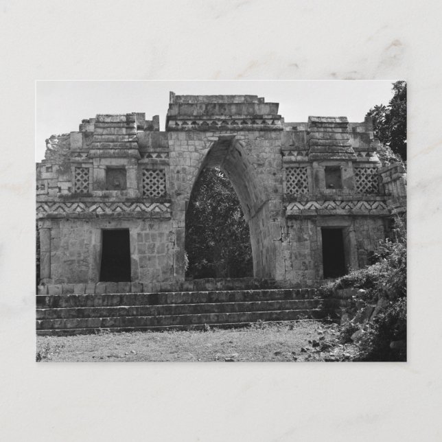 Postal Ruinas Antiguas: Puerta a Labna, Yucatán, México (Anverso)
