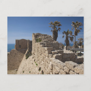 Postal ruinas de Cesarea puerto construido por Herodes el