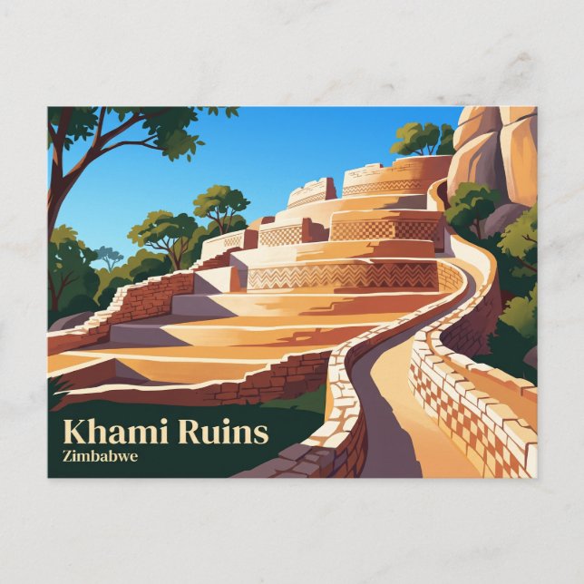 Postal Ruinas de Khami Zimbabwe (Anverso)