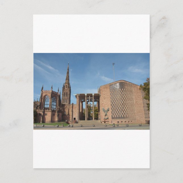 Postal Ruinas de la bombardeada Catedral de San Miguel, C (Anverso)