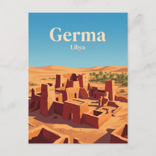 Postal Ruinas de la capital de Garamantes Libia