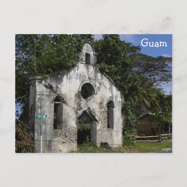 Postal Ruinas de la Iglesia Bautista de Guam (Anverso)