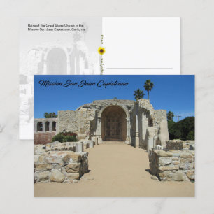 Postal Ruinas de la Iglesia de la Gran Piedra, CA - posta