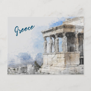 Postal Ruinas de sitios antiguos en Atenas, Grecia