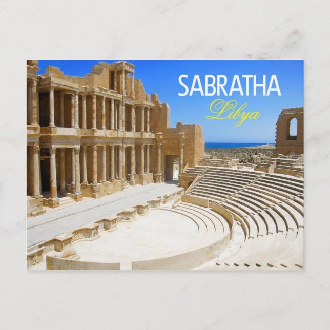 Postal Ruinas de teatro de Sabratha, Libia (Anverso)