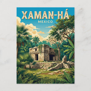 Postal Ruinas de Xaman-Há México