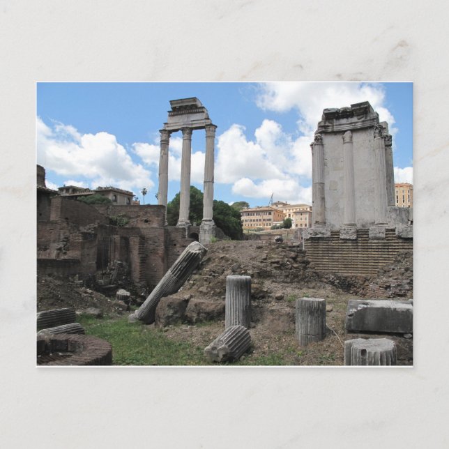 Postal Ruinas del antiguo templo de Agora (Anverso)