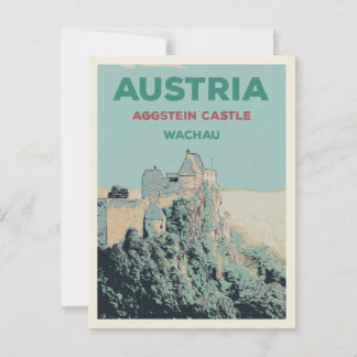 Postal Ruinas del castillo Aggstein, Wachau, Austria