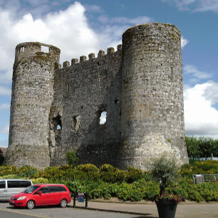 Postal Ruinas del castillo Carlow, ciudad de Carlow, Irla