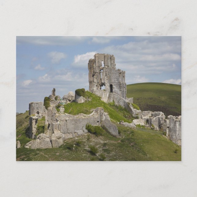Postal Ruinas del Castillo Corfe, cerca de Wareham, Dorse (Anverso)