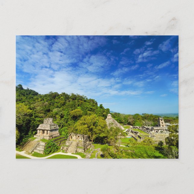 Postal Ruinas en Palenque, México (Anverso)