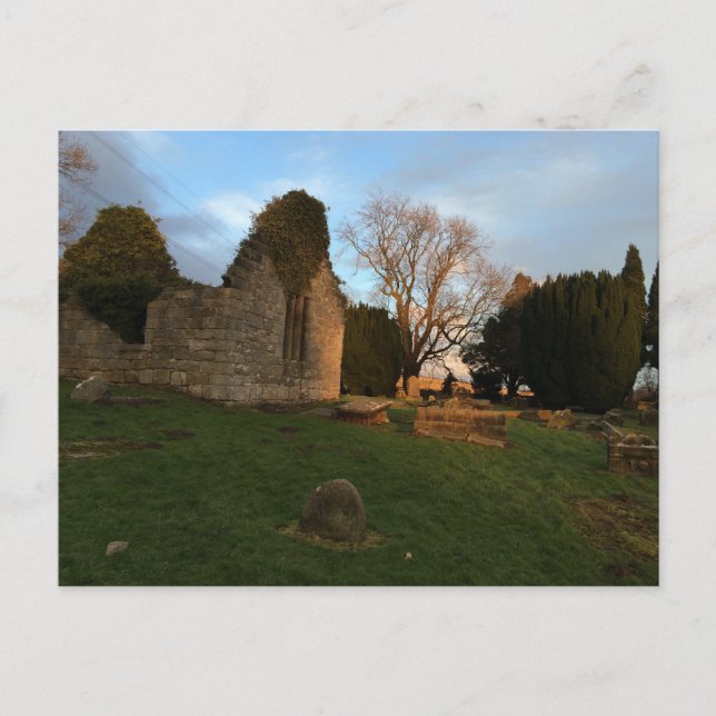 Postal Ruinas irk sin techo al atardecer (Anverso)