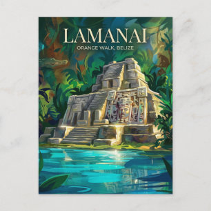 Postal Ruinas Mayas de Lamanai, Belice