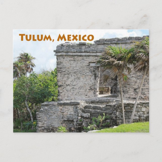 Postal Ruinas mayas de Tulum Quintana Roo México (Anverso)