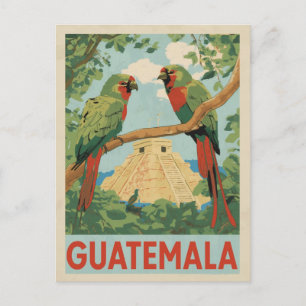 Postal Ruinas mayas y aves tropicales de Guatemala Viajan