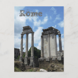 Postal Ruinas romanas columnas antiguas Roma Monumento a