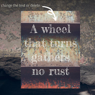 Postal Ruiz marrón roja abstracta