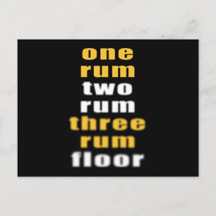Postal Rum bebe alcohol fiesta gracioso diciendo