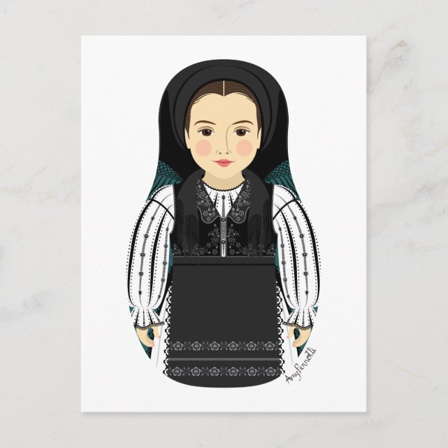 Postal rumana Matryoshka (Anverso)