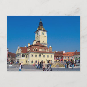 Postal Rumania, Brasov, plaza principal de la ciudad