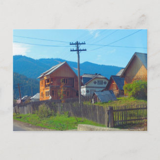 Postal Rumania, el Moldavia, pueblo agrícola