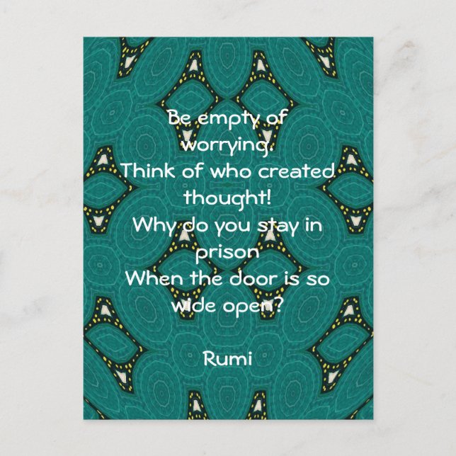 Postal Rumi cita Inspiradora con diseño tribal (Anverso)