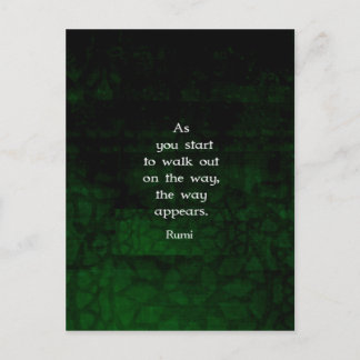 Postal Rumi Inspirador tiene una cita de fe