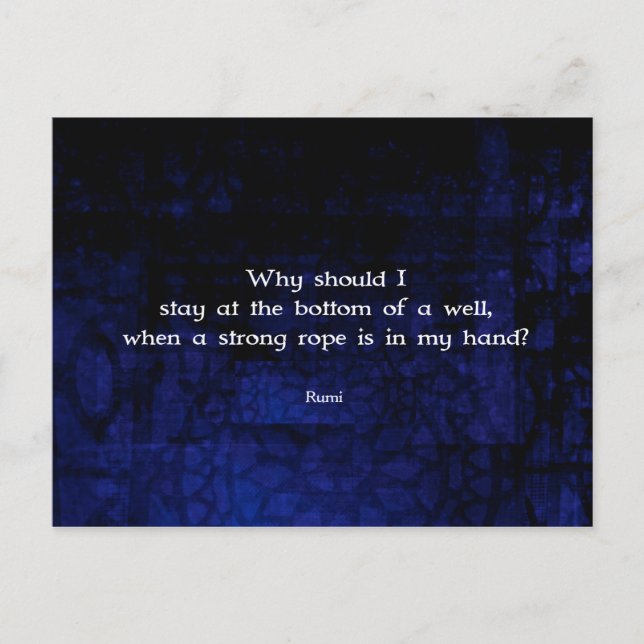 Postal Rumi Inspiradora tomando acción citando (Anverso)