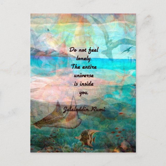 Postal Rumi Inspiration Quote Acerca Del Universo