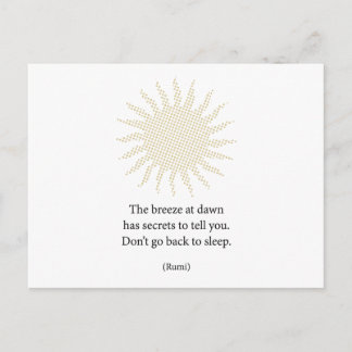 Postal Rumi Morning Poetry