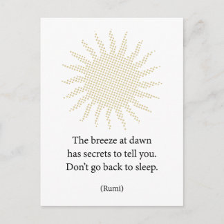 Postal Rumi Morning Poetry