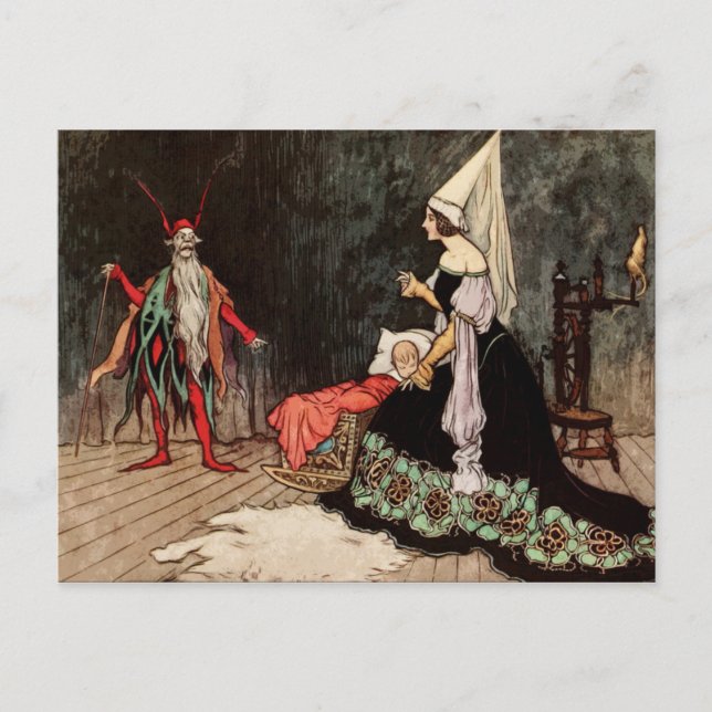 Postal Rumpelstilzchen Princess Vintage Fairy Tale (Anverso)