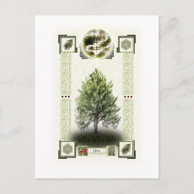 Postal Runas Ogham - Ioho (Anverso)