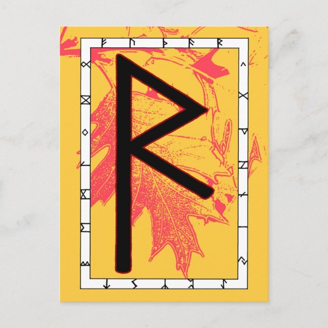 Postal Rune Raidho - Postcard balance (Anverso)