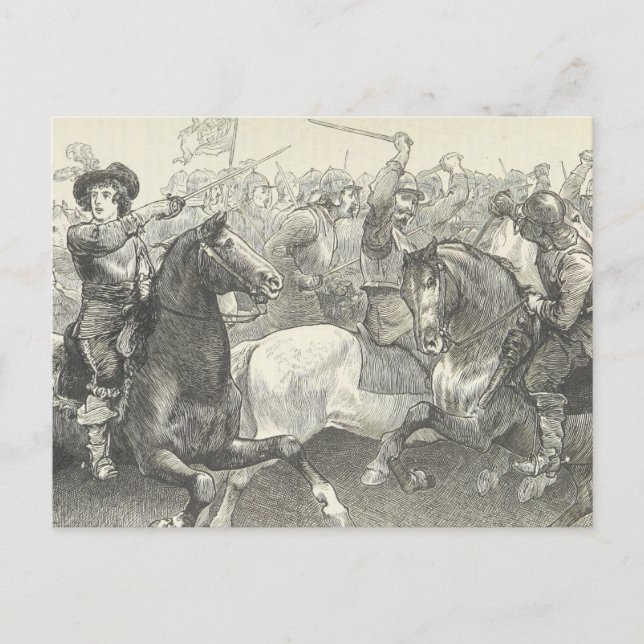 Postal Rupert en la batalla de Edgehill (Anverso)