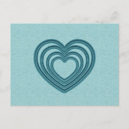 Postal Ruptura verde azulada del corazón