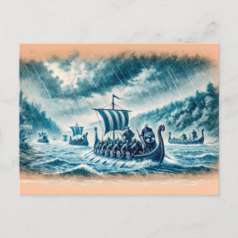 Postal Rus de Kievan sobre el nieper en el dibujo de una 