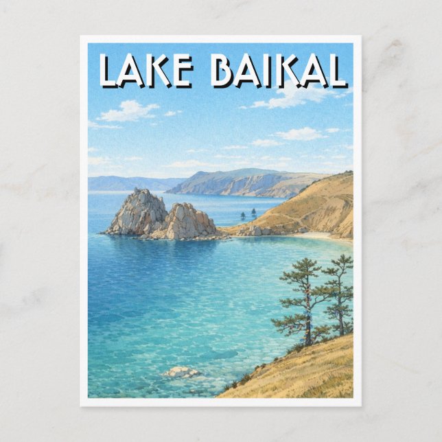 Postal Rusia Lago Baikal Viaje (Anverso)